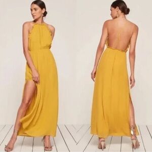Reformation Rambla Dress in Sunflower